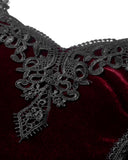 Dark In Love Wynterine Gothic Velvet Maxi Dress - Black & Red