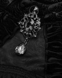 Punk Rave Shadowflower Womens Gothic Velvet Top