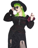 Punk Rave Plus Size Incarnadine Gothic Blouse Top - Red