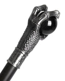 Penny Dreadful Gothic Dragon Claw Swaggering Cane - Black Orb