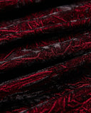 Punk Rave Balthasar Mens Velvet Gothic Vampire Poet Shirt - Red & Black