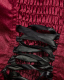 Punk Rave Crimson Bride Gothic Wedding Dress