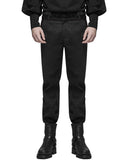 Punk Rave Diomedes Mens Gothic Dress Pants - Black & Red