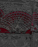 Punk Rave Diomedes Mens Gothic Dress Pants - Black & Red