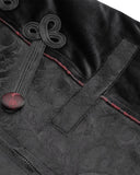 Devil Fashion Vladimyre Gothic Regency Waistcoat Vest - Black & Red