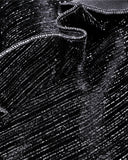 Dark In Love Gothic Lolita Dress Black Velvet Silver Sparkle Polka Dot Crucifix