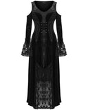 Punk Rave Gorgeous Baroque Gothic Velvet & Lace Maxi Dress - Extended Size Range