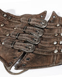 Punk Rave Valkyrie Cincher Corset - Brown