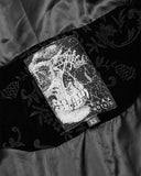 Punk Rave Cassiopeia Womens Gothic Velvet Cloak - Black Damask