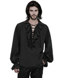 Punk Rave Avery Pirate Shirt - Black