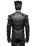 Punk Rave Nightwatch Faux Leather Waistcoat Vest - Black