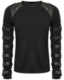 Punk Rave Deconstruction Unit Mens Dieselpunk Long Sleeve Top