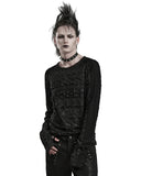 Punk Rave Mens Apocalyptic Gothic Textured Knit Top