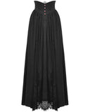 Dark In Love Long Gothic High-Waisted Lace Embellished Maxi Skirt