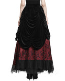 Dark In Love Scarletta Gothic Skirt - Black & Red