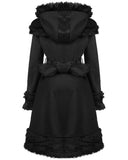 Pyon Pyon Womens Kera Doll Gothic Lolita Hooded Coat - Black