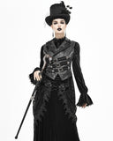 Penny Dreadful Gothic Steampunk Dragon Swaggering Cane - Clear Glass Orb