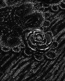 Devil Fashion Mens Gothic Poet Pirate Shirt Top Black Velvet Steampunk Vampire