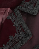 Devil Fashion Stokerton Mens Regency Gothic Tailcoat Jacket - Red