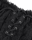 Devil Fashion Callistus Womens Steampunk Off Shoulder Gypsy Top - Black Lace