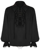 Punk Rave Avery Pirate Shirt - Black