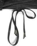 Devil Fashion Philodendron Cincher Corset Belt - Black Faux Leather