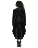 Punk Rave Plus Size Womens Velvet Gothic Lace Applique Dress