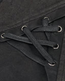 Devil Fashion TimeSlave Mens Dystopian Punk Lacing Jeans