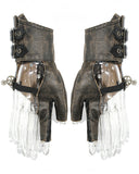 Devil Fashion Archelist Steampunk Gloves - Brown