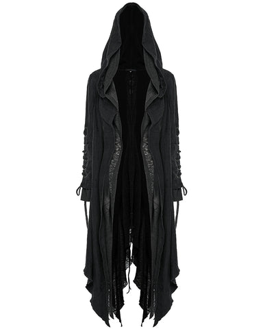 Punk Rave Womens Apocalyptic Gothic Hooded Cloak Waterfall Cardigan - Extended Size Range