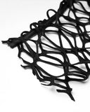 Punk Rave Womens CyberPunk Goth Grunge Sweater Top Black Broken Mesh Net Cut Out