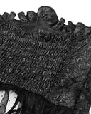 Dark In Love Gothic Lace & Mesh Open Front Corset Skirt