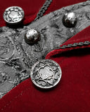 Devil Fashion Tresillian Mens Gothic Tailcoat - Red & Black