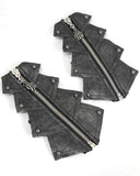 Devil Fashion Mens Steampunk Dieselpunk Armour Gauntlet Gloves Grey Faux Leather