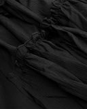 Dark In Love Long Gothic Witch Maxi Skirt Black Chiffon Lace Steampunk Bustle