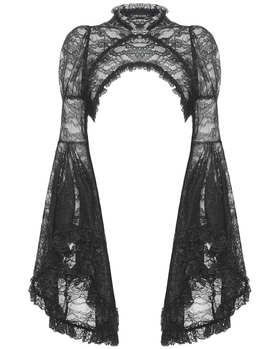 Dark In Love Womens Elegant Gothic Lace Bolero Shrug Violent Delights