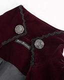 Devil Fashion Arterial Spray Mens Gothic Tailcoat Jacket - Black & Red