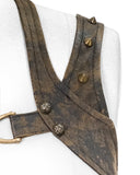 Devil Fashion Legion Womens Steampunk Corset Top - Brown