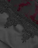 Punk Rave Embers Fire Gothic Leggings - Black & Red