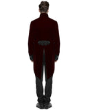 Devil Fashion Tresillian Mens Gothic Tailcoat - Red & Black