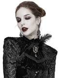 Devil Fashion Unisex Baroquia Gothic Aristocrat Jabot Cravat - Black Velvet