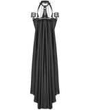 Punk Rave Womens Gothic Cyberpunk Chained Harness Straps & Long Cape Cloak Black
