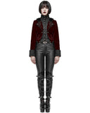 Devil Fashion Tresillian Womens Gothic Tailcoat - Red & Black