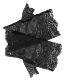 Pyon Pyon Gothic Lace Fingerless Gloves - Black
