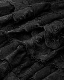 Dark In Love Womens Long Gothic Layered Rose Lace Maxi Skirt