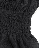 Devil Fashion Callistus Womens Steampunk Off Shoulder Gypsy Top - Black Lace