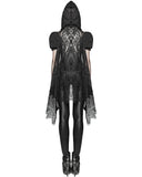 Punk Rave Domitia Womens Gothic Lace Hooded Vest