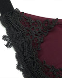 Devil Fashion Two-Piece Gothic Bikini Swimwear Set - Crimson Red & Black