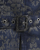 Punk Rave Alcazar Mens Waistcoat Vest - Blue Damask