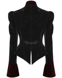Punk Rave Lacrimosa Jacket - Black & Red Velvet
